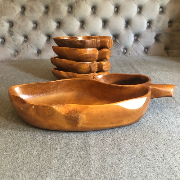 House of Monkeypod Serving Set Made in Hawaii - Picture 7 of 16